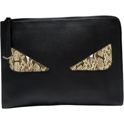 Pre-owned Leather clutches , female, Sizes: ONE SIZE - Fendi Vintage - Modalova