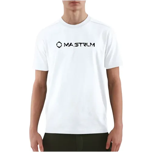 Optic Weißes T-Shirt , Herren, Größe: XL - Ma.strum - Modalova