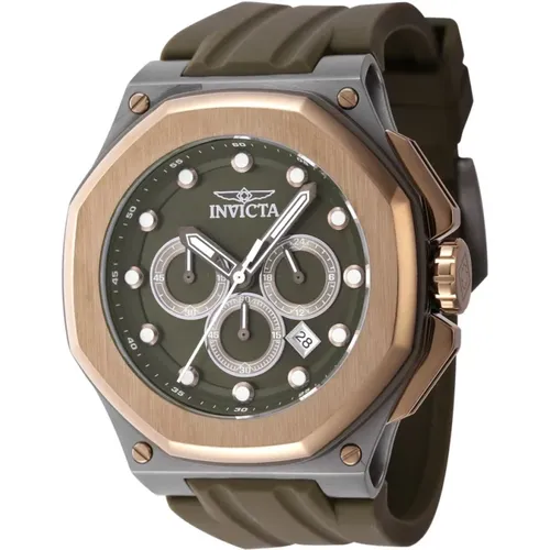 Akula Men's Quartz Watch - Green Dial , male, Sizes: ONE SIZE - Invicta Watches - Modalova