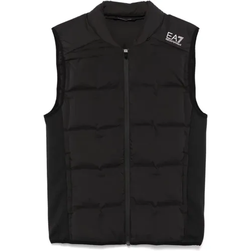 Padded Quilted Sleeveless Jacket , male, Sizes: M, S, 2XL, XL, L, 3XL - Emporio Armani EA7 - Modalova