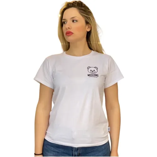 Casual Cotton Tee Shirt , female, Sizes: XS - Moschino - Modalova