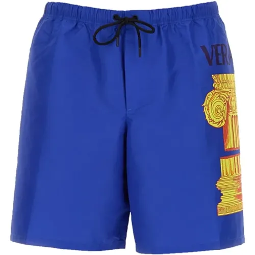 Logo Beachwear for Men , male, Sizes: M, XL - Versace - Modalova