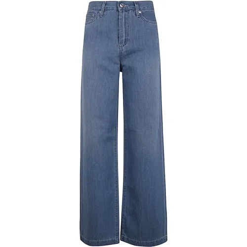 Blaue Wide Leg Denim Jeans , Damen, Größe: W25 - Roy Roger's - Modalova