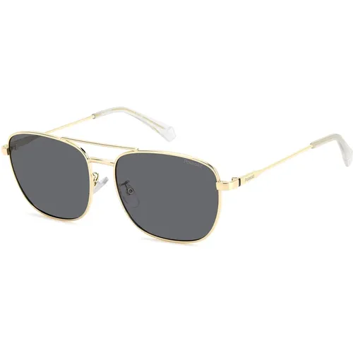 Gold Grey Sunglasses , male, Sizes: 59 MM - Polaroid - Modalova