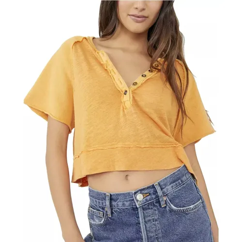 Bluse mit Knöpfen Sommer Must-Have , Damen, Größe: S - Free People - Modalova