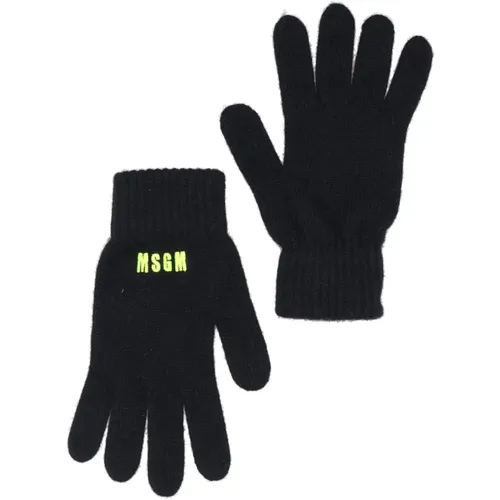 Msgm Gloves Black Msgm - Msgm - Modalova