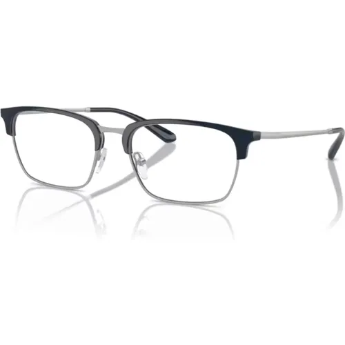 Matte Silver Eyewear Frames Sunglasses , unisex, Sizes: 55 MM - Emporio Armani - Modalova