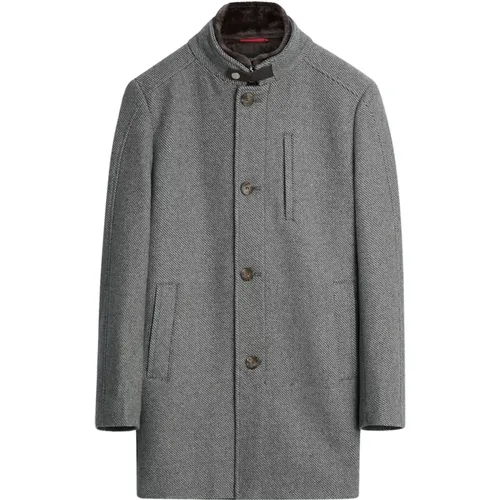 Men Coat in Light Grey with Wool Blend , male, Sizes: XL - CINQUE - Modalova