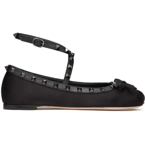 Rockstud Ballerinas - Nero Kalbsleder - Valentino Garavani - Modalova