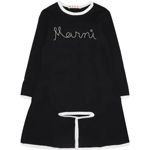 Kinder Besticktes Logo Kleid Marni - Marni - Modalova