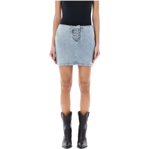Light Lace-Up Denim Skirt , female, Sizes: S, XS, M - Rotate Birger Christensen - Modalova