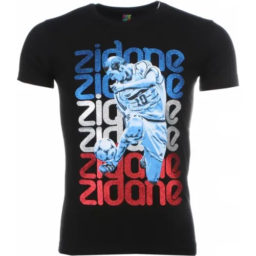 Zidane Print - Herren T-Shirt - 1166Z - Local Fanatic - Modalova