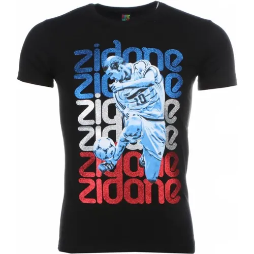 Zidane Print - Herren T-Shirt - 1166Z , Herren, Größe: XL - Local Fanatic - Modalova