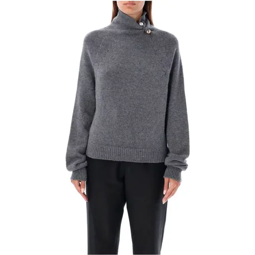 Grey Knitwear High Neck Sweater , female, Sizes: XS, S - Philosophy di Lorenzo Serafini - Modalova