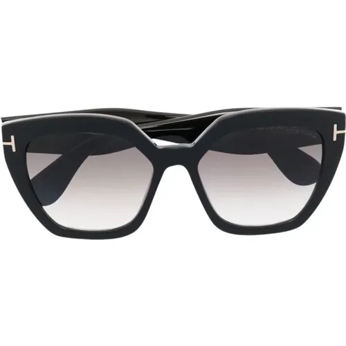 Schwarze Sonnenbrille, Alltagsstil , Damen, Größe: 56 MM - Tom Ford - Modalova