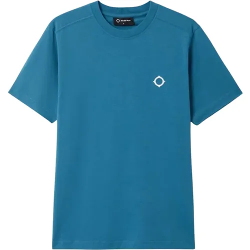 Blaue T-Shirts , Herren, Größe: XL - Ma.strum - Modalova
