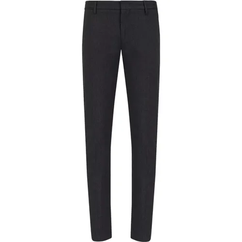 Diagonal Twill Trousers , male, Sizes: 2XL, XL, M - Emporio Armani - Modalova