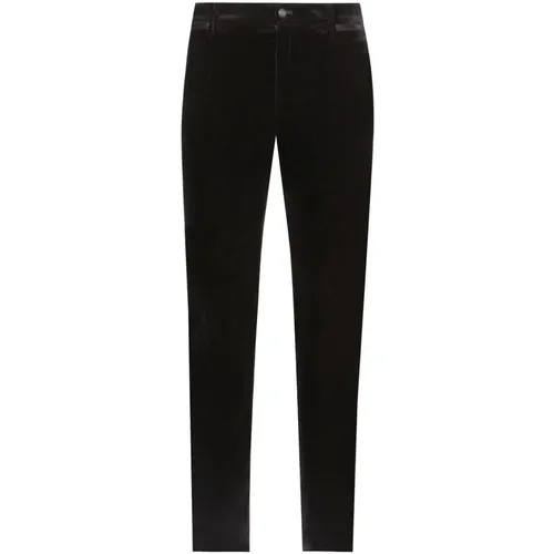 Cotton-Silk Blend Straight Leg Pants , male, Sizes: L, XL - Dolce & Gabbana - Modalova