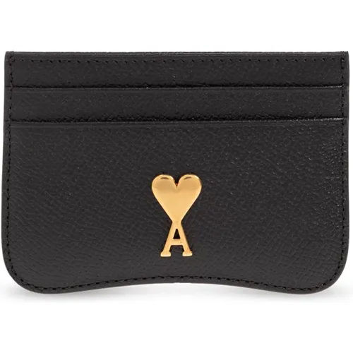 Card holder with logo , female, Sizes: ONE SIZE - Ami Paris - Modalova