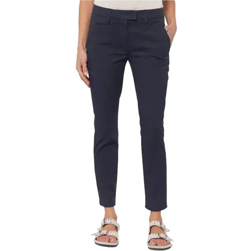 Blaue Baumwolljeans Hose , Damen, Größe: W24 - Dondup - Modalova