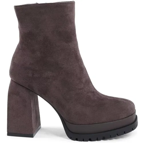 Fabric Ankle Boot with 10cm Heel , female, Sizes: 4 UK, 7 UK, 8 UK, 5 UK, 6 UK, 3 UK - 19v69 Italia - Modalova