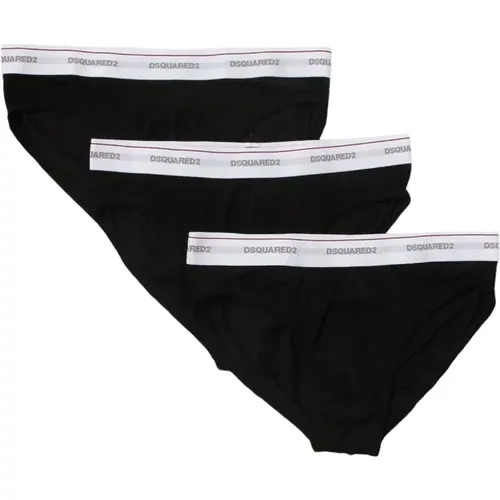 Schwarzes Herren Briefs Set , Herren, Größe: XL - Dsquared2 - Modalova