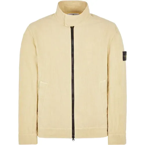 Lino Nylon Tela-TC Blouson Jacke , Herren, Größe: L - Stone Island - Modalova