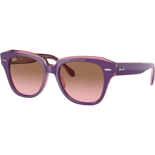 State Street Jr Sonnenbrille Pink Gradient , unisex, Größe: 46 MM - Ray-Ban - Modalova