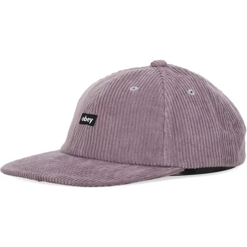 Velvet 6 Panel Strapback Cap , male, Sizes: ONE SIZE - Obey - Modalova