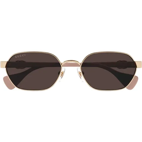 Sechseckige Sonnenbrille Mini Running Lila - Gucci - Modalova
