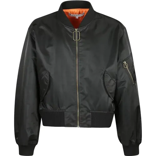 Stylish Curved Hem Bomber Jacket , male, Sizes: L - JW Anderson - Modalova