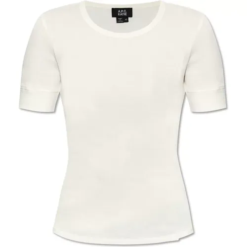 T-Shirt mit Logo , Damen, Größe: XS - A.P.C. - Modalova