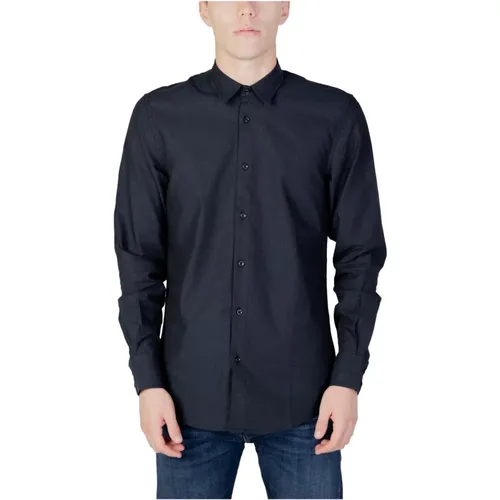 Blaues Klassisches Hemd Herbst/Winter , Herren, Größe: 2XL - Antony Morato - Modalova