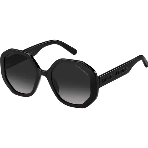 Schwarze/Graue Sonnenbrille - Marc Jacobs - Modalova