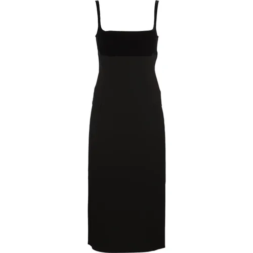 Crepe Slip Dress , female, Sizes: XS, S - TORY BURCH - Modalova