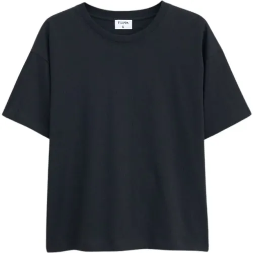 Schwarzes Loose Fit Tee Shirt , Damen, Größe: L - Filippa K - Modalova