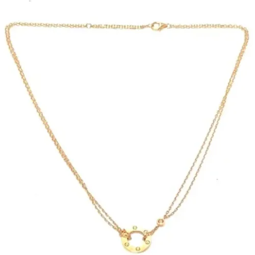 Pre-owned Rose Gold necklaces , female, Sizes: ONE SIZE - Cartier Vintage - Modalova