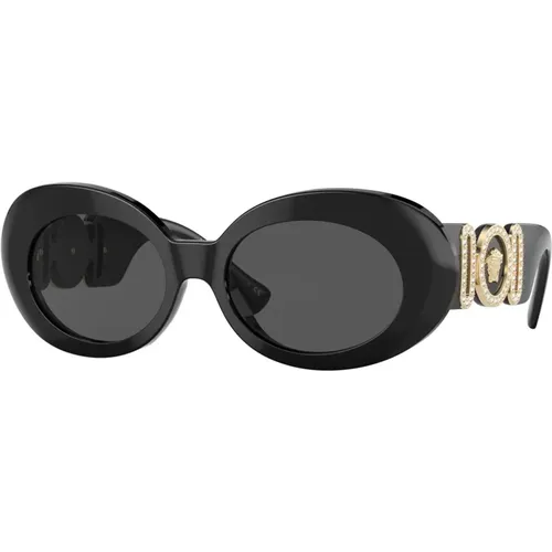 Grey Sunglasses , female, Sizes: 54 MM - Versace - Modalova