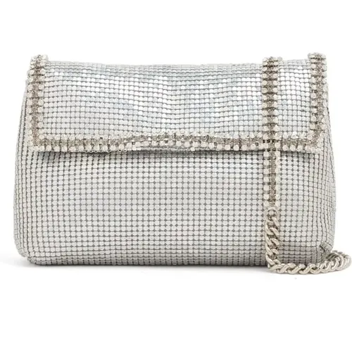 Crystal-Embellished Mesh Bag , female, Sizes: ONE SIZE - Rosantica - Modalova