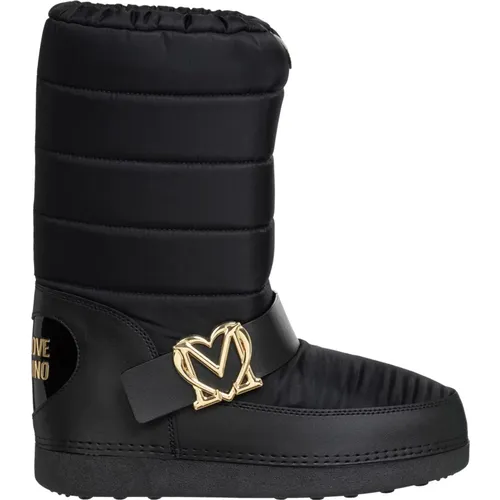 Snow Boots with Heart Logo , female, Sizes: 6 UK, 4 UK - Love Moschino - Modalova