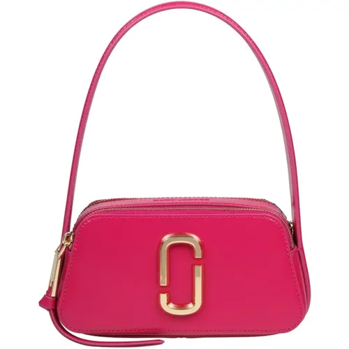 Fuchsia Saffiano Leather Shoulder Bag , female, Sizes: ONE SIZE - Marc Jacobs - Modalova