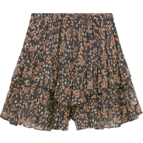 Ruffled cotton shorts with elastic waist , female, Sizes: S - Isabel Marant Étoile - Modalova