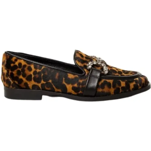 Leopardenmuster Loafers - Damen Flache Schuhe - Roberto Festa - Modalova