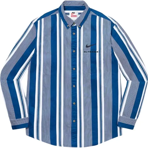 Stripe Limited Edition Cotton Twill Shirt , male, Sizes: M - Nike - Modalova