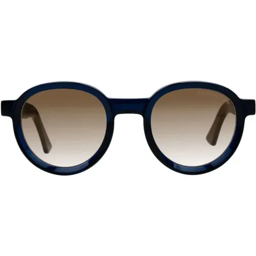 Classic Navy Sunglasses with Brown Lens , unisex, Sizes: ONE SIZE - Cutler And Gross - Modalova