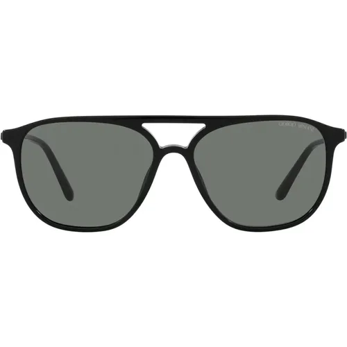 Luxurious Pilot Sunglasses with Grey Lenses , unisex, Sizes: 56 MM - Giorgio Armani - Modalova