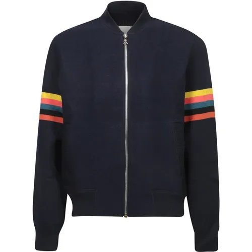 Blaue Wollstrickjacke Aw24 , Herren, Größe: XL - PS By Paul Smith - Modalova