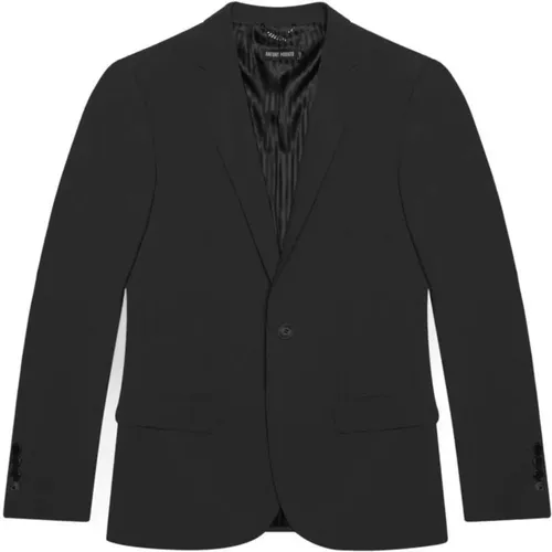 Schwarzer Button-Front Lapel Blazer , Herren, Größe: M - Antony Morato - Modalova