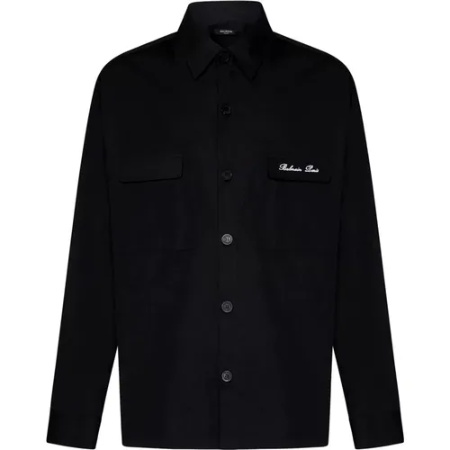 Ss24 Mens Shirts , male, Sizes: 2XL - Balmain - Modalova