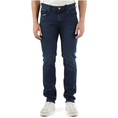 Straight Fit Jeans Fünf Taschen Denton , Herren, Größe: W33 - Tommy Hilfiger - Modalova